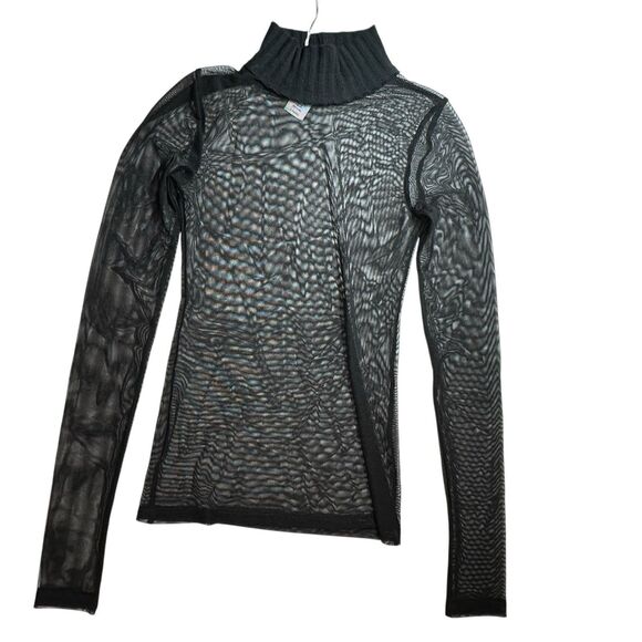 NWT Grunge Project Social T Serafina Sheer Mesh Top Black Sz XS Y2K Fairy Punk - Picture 3 of 13